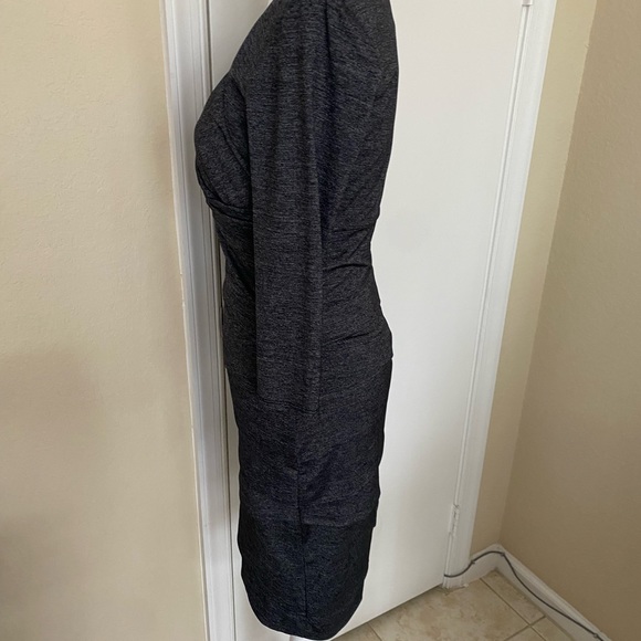 White House Black Market Charcoal Gray Dress Size 4 - Picture 5 of 15